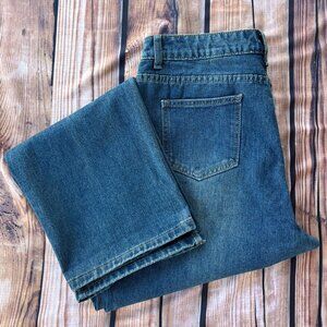 Button Up Wide Leg Baggy Jeans Size Large